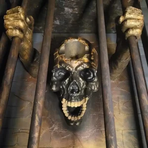 Una calabera gritando por su libertad